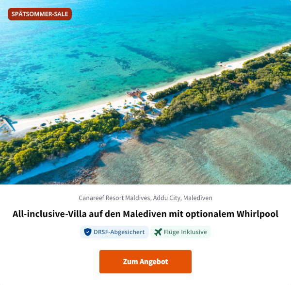All-inclusive-Villa auf den Malediven mit optionalem Whirlpool