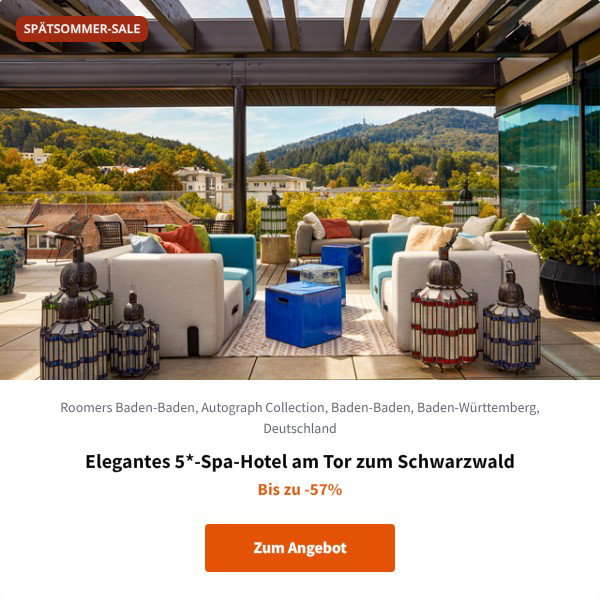 Elegantes 5*-Spa-Hotel am Tor zum Schwarzwald