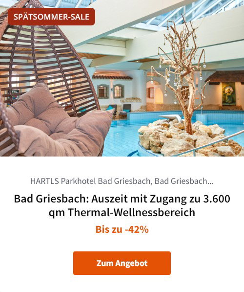 Bad Griesbach: Auszeit mit Zugang zu 3.600 qm Thermal-Wellnessbereich