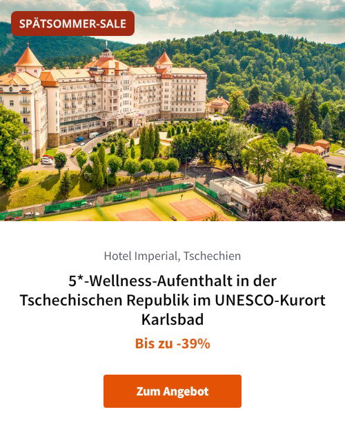 5*-Wellness-Aufenthalt in der Tschechischen Republik im UNESCO-Kurort Karlsbad