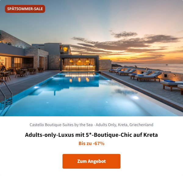 Adults-only-Luxus mit 5*-Boutique-Chic auf Kreta