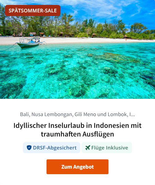 Idyllischer Inselurlaub in Indonesien mit traumhaften Ausflügen