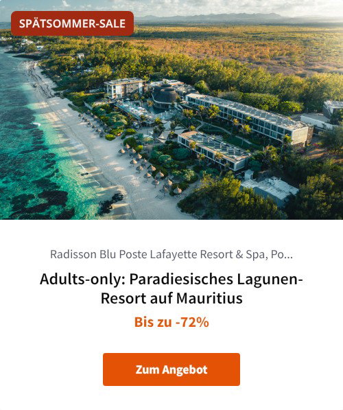 Adults-only: Paradiesisches Lagunen-Resort auf Mauritius