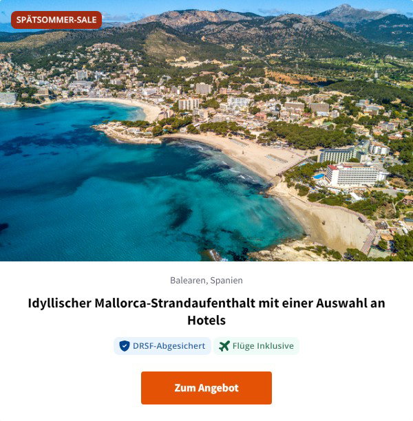 Idyllischer Mallorca-Strandaufenthalt mit einer Auswahl an Hotels