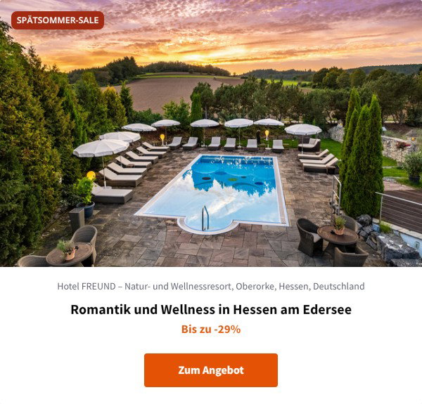 Romantik und Wellness in Hessen am Edersee