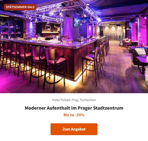 Moderner Aufenthalt im Prager Stadtzentrum