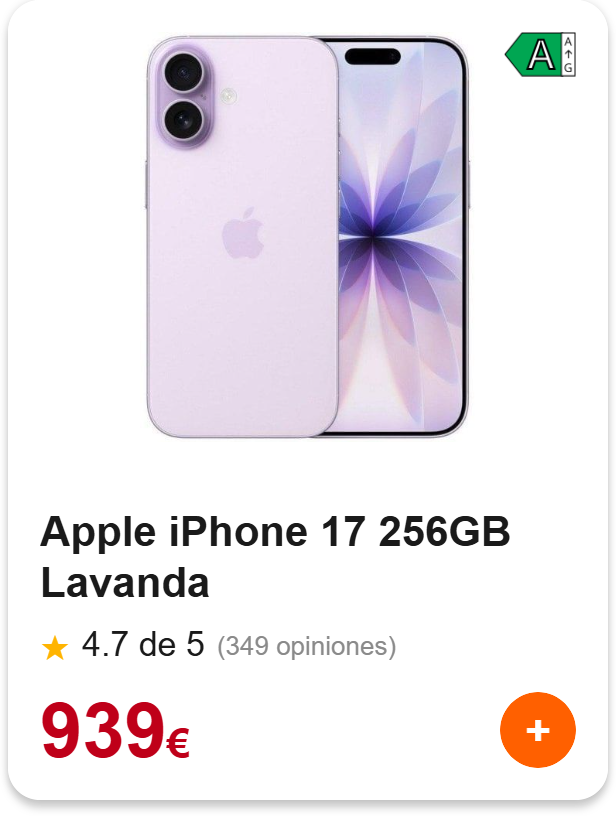 Apple iPhone 17 256 GB Lavanda