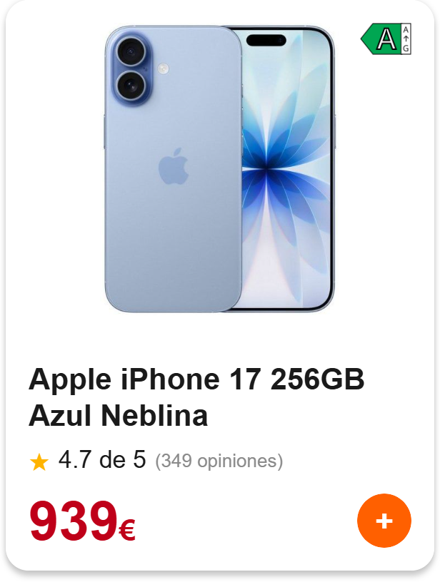 Apple iPhone 17 256 GB Azul Neblina