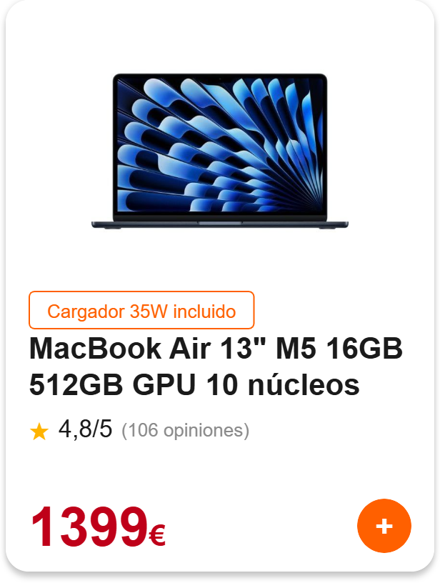 Apple MacBook Air 13 pulgadas Chip M5