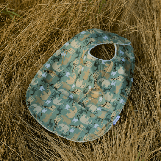 Bavoir plastifié - Safari Kaki PPMC