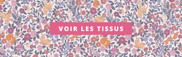 Tous les tissus Comptine enchantée Rose PPMC