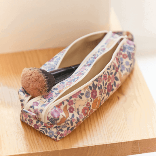 Trousse double compartiment - Comptine enchantée rose PPMC