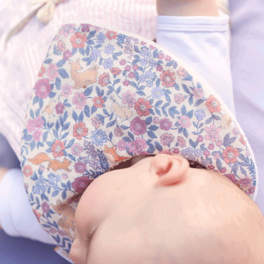 Bavoir bandana - Comptine enchantée rose PPMC