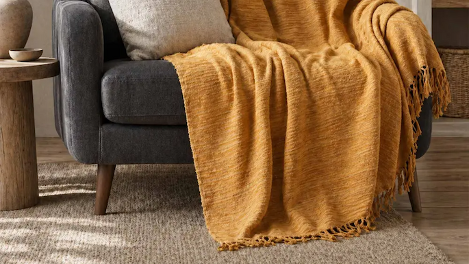 Bed Sofa Throw Cotton Chenille Tie Dye