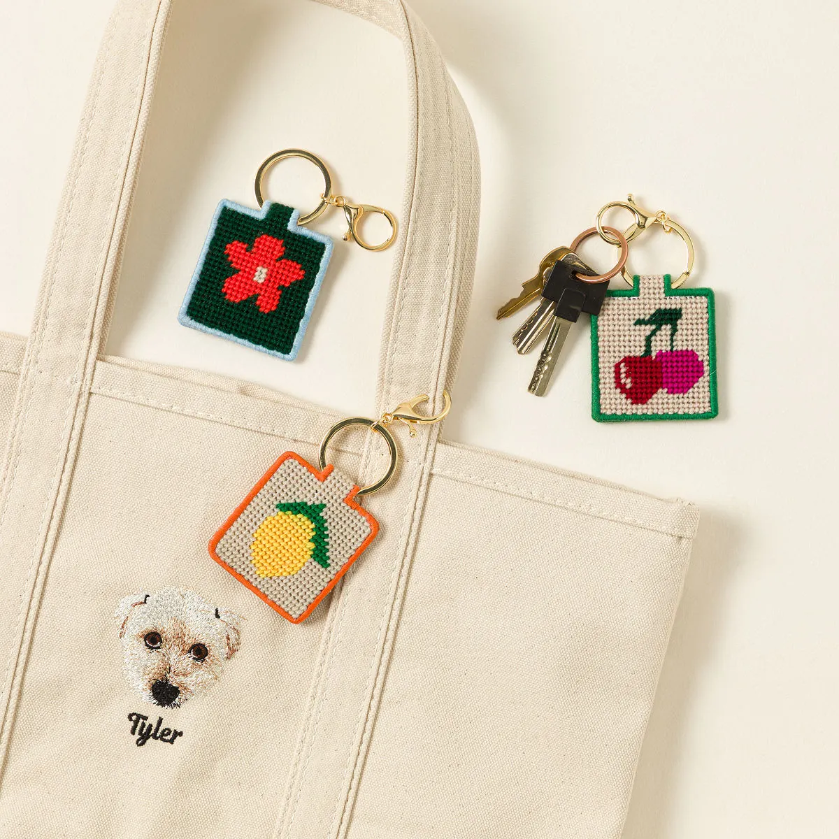 Beginners Needlepoint Keychain Kit
