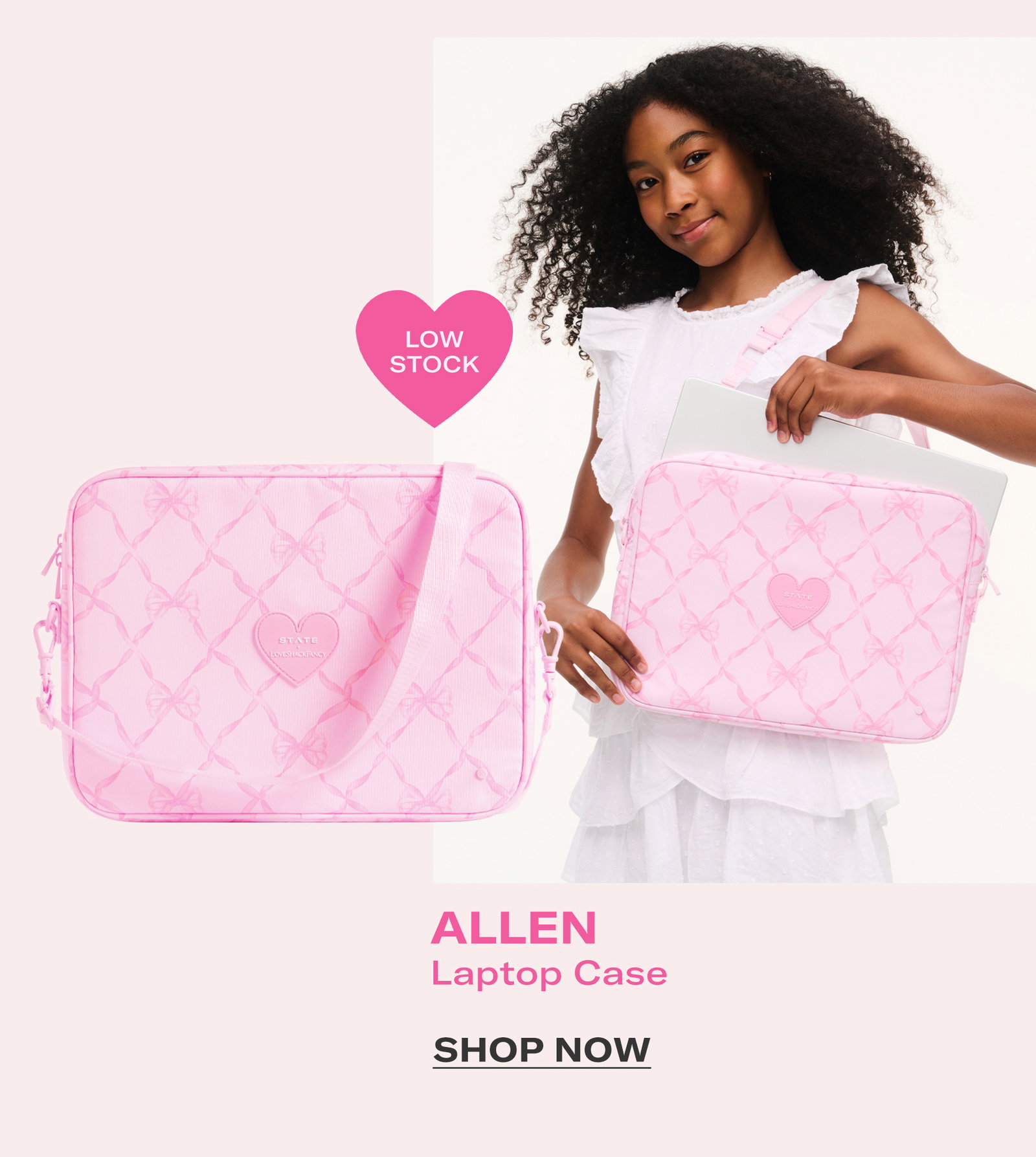 Shop Allen Laptop Case Pink Peppermint