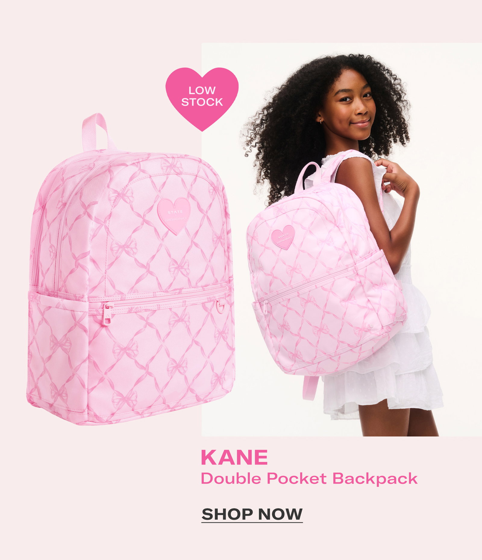 Shop Kane Backpack Pink Peppermint