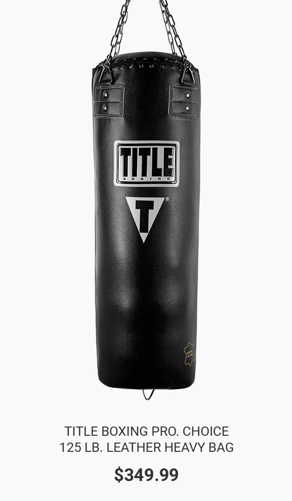 SHOP TITLE BOXING PROFESSIONAL CHOICE 125LB LEATHER HEAVY BAG