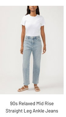 90s Relaxed Mid Rise Straight Leg Ankle Jeans