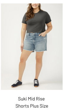 Suki Mid Rise Shorts Plus Size