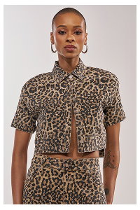 LEOPARD SISTA BUTTON DOWN