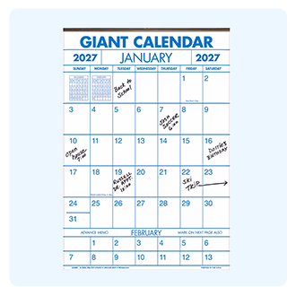 333868 1 Year Giant Calendar