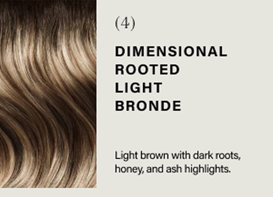 Dimensional rooted light blonde 
