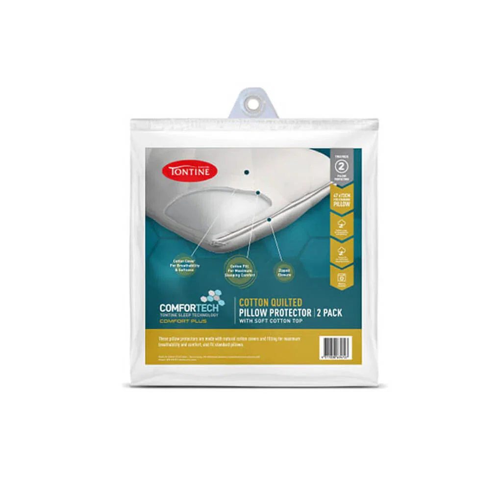 Image of Comfortech Cotton Quilted Pillow Protector