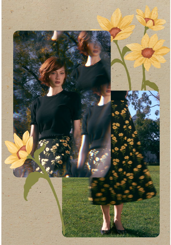 Goldie Daisy Midi Skirt