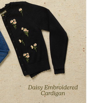 Daisy Embroidered Cardigan