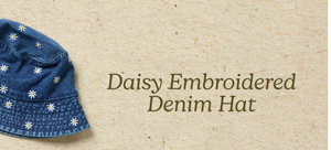 Daisy Embroidered Denim Hat