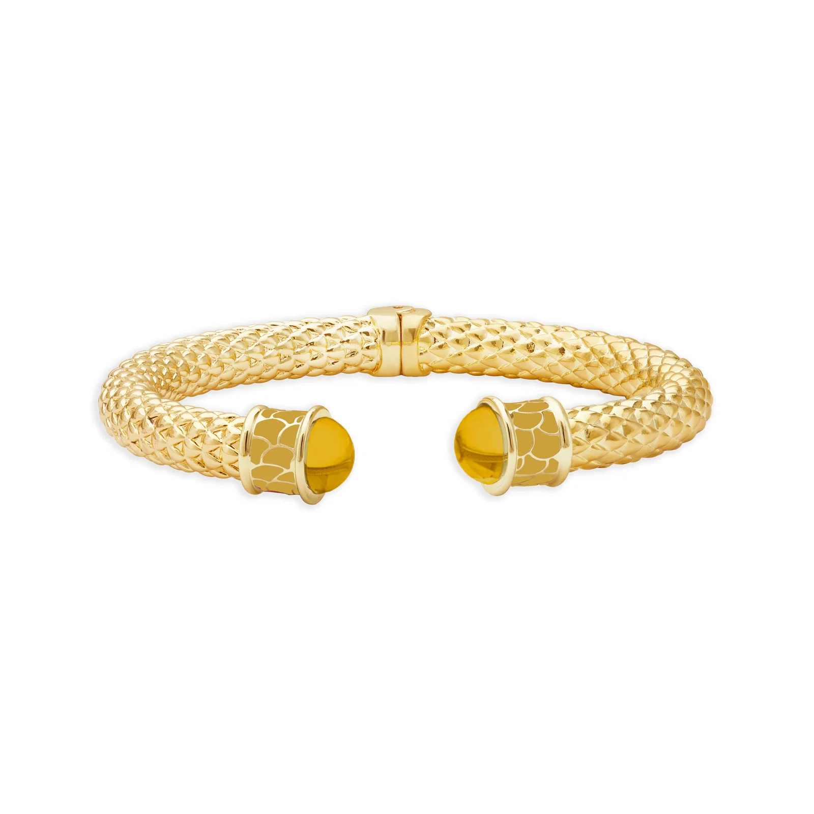 Image of Minoan Hinged Bangle in Citrine & Gold