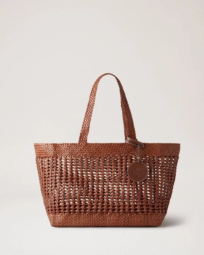 Large Woven Leather Tote