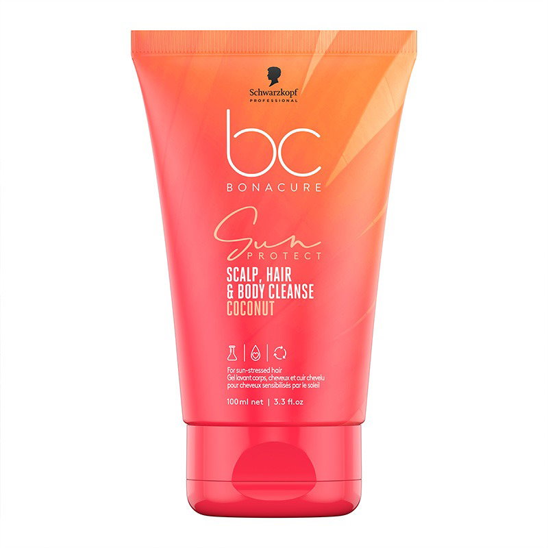 Image of Schwarzkopf BC Clean Sun 3-in-1 Scalp, Hair & Body Cleanse 100ml