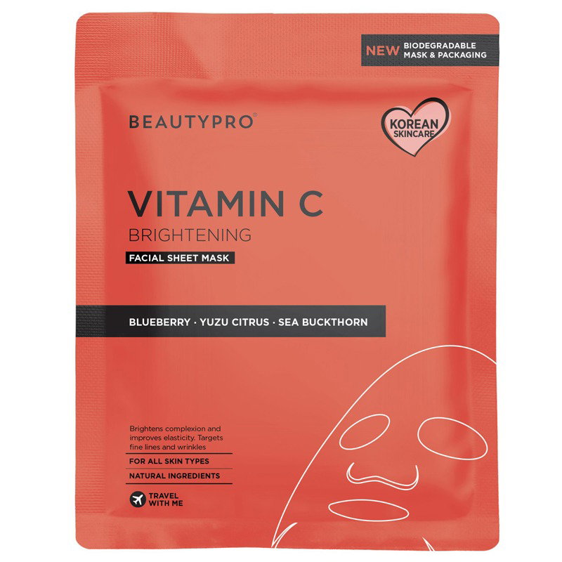 Image of BEAUTYPRO VITAMIN-C Brightening Face Sheet Mask 22ml