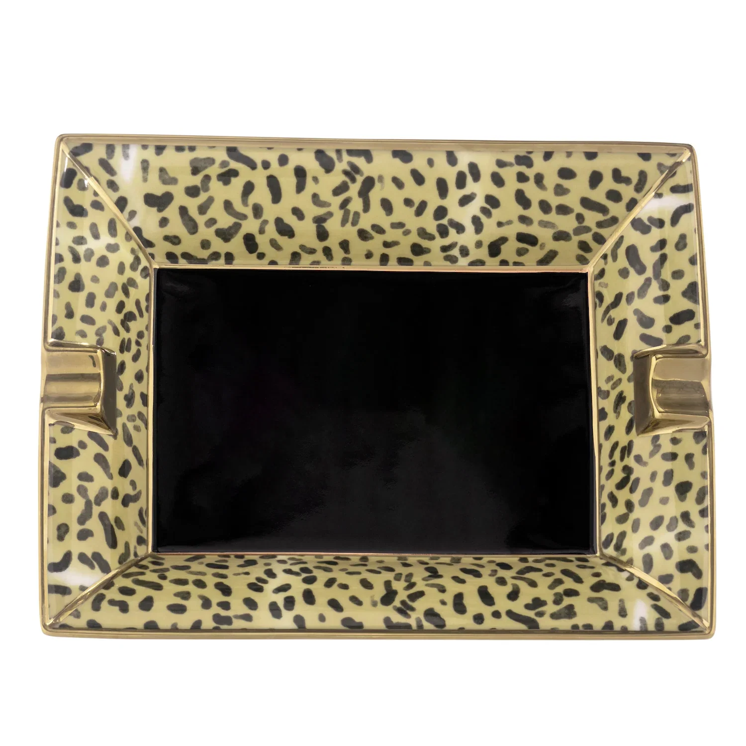 Image of Tug Rice Leopard Print - Fine Bone China Trinket Tray