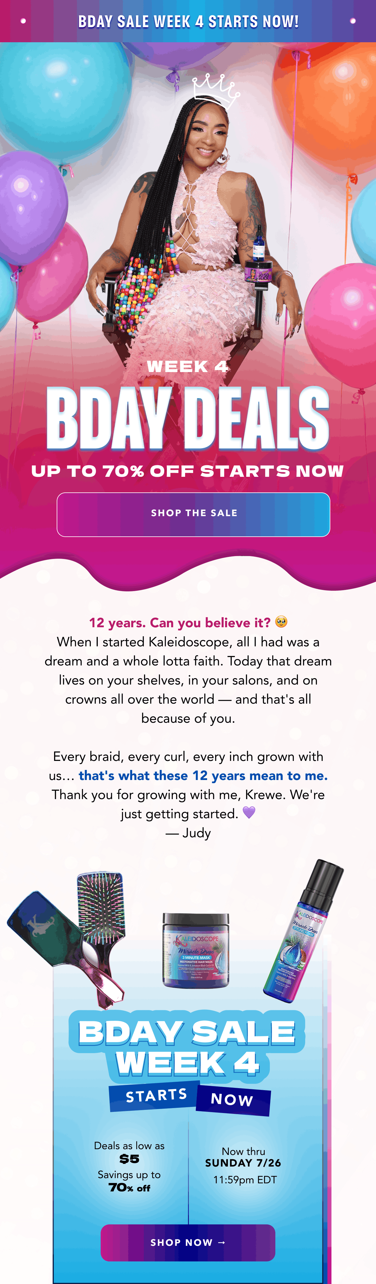 BDAY SALE WEEK 4 DEALS START NOW