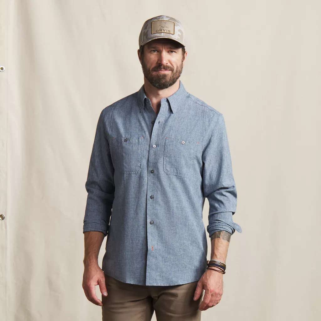 Men’s Tech Chambray Long-Sleeve Work Shirt