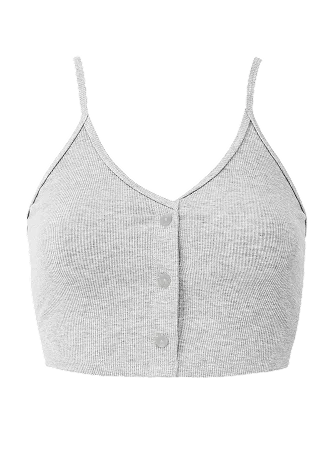 Ribbed Delicate Lounge Tank - black