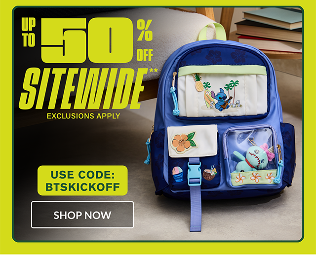 Limited time! Back to School Kick-Off! Up to 50% off sitewide. Use code BTSKICKOFF. Exclusions apply. Shop now.