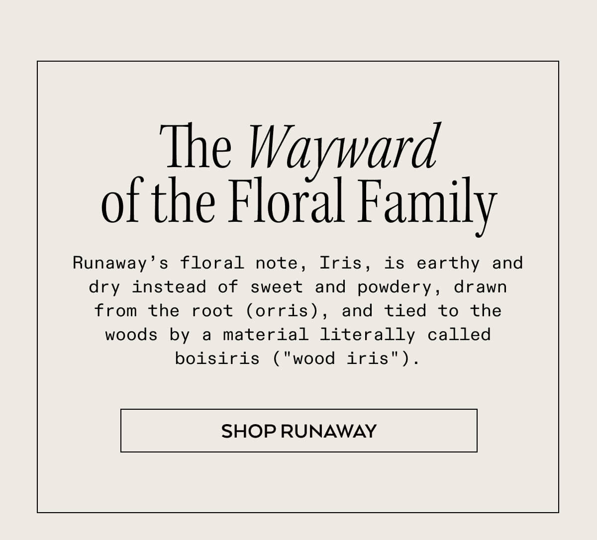 THE WAYWARD OF THE FLORAL FAMILY>