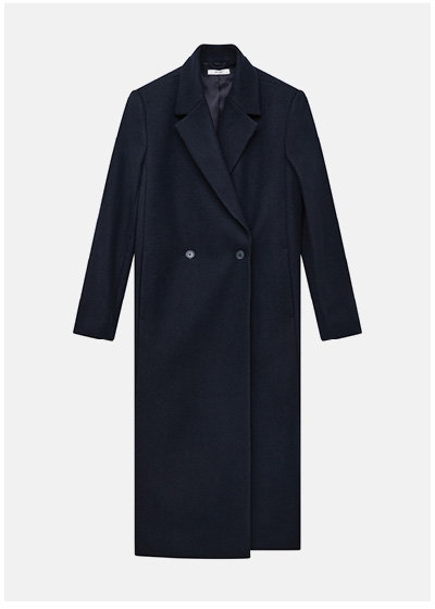Jac + Jack Howell Italian Woven Superfine Merino Wool Coat - Darkest Navy