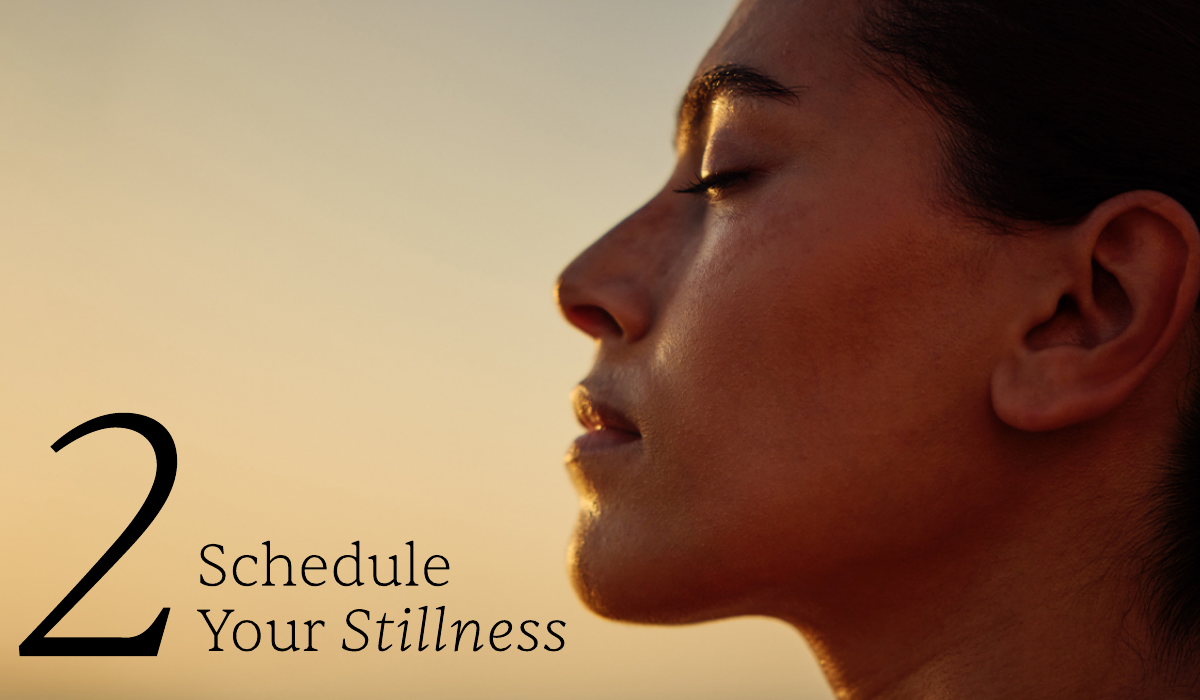 2. Schedule your Stillness