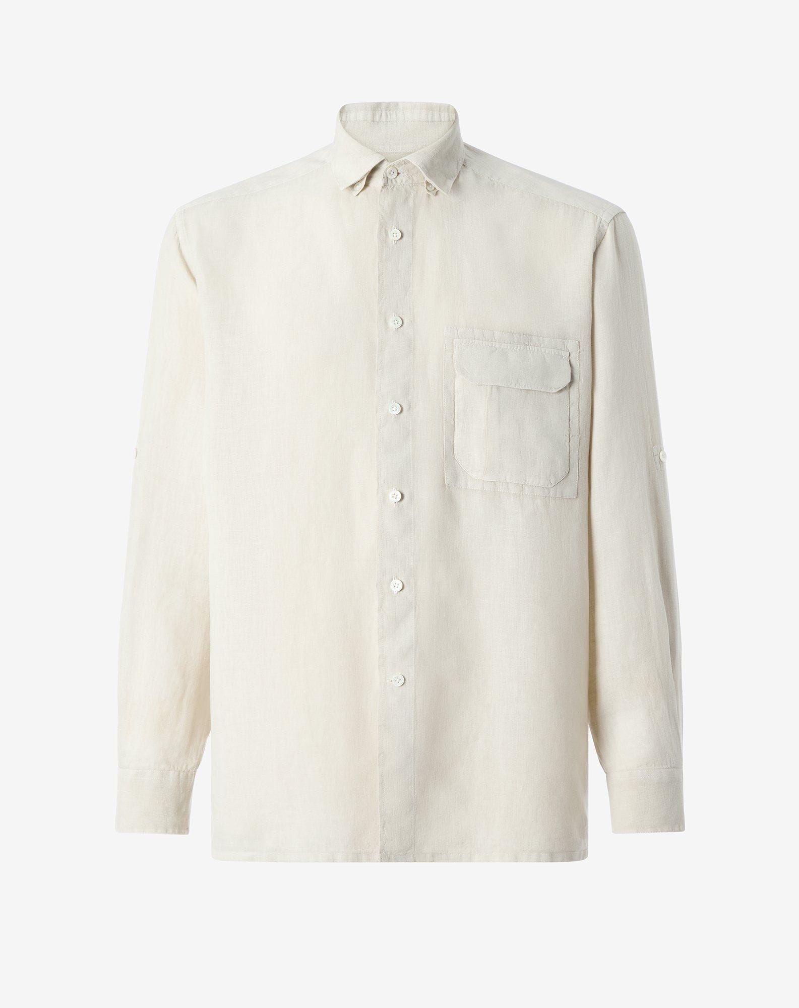 Camicia grigia in puro lino
