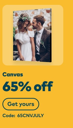 65% off canvas. Code: 65CNVJULY. Ends: 7/26, see site for details. Get yours.
