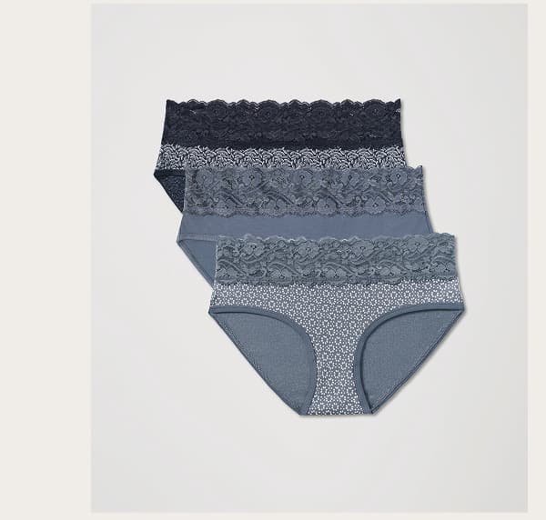 Organic Lace Waist Brief 3-Pack