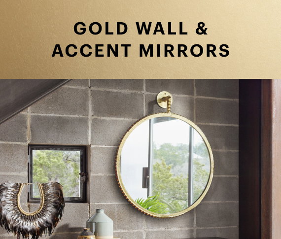 Gold Wall & Accent Mirrors