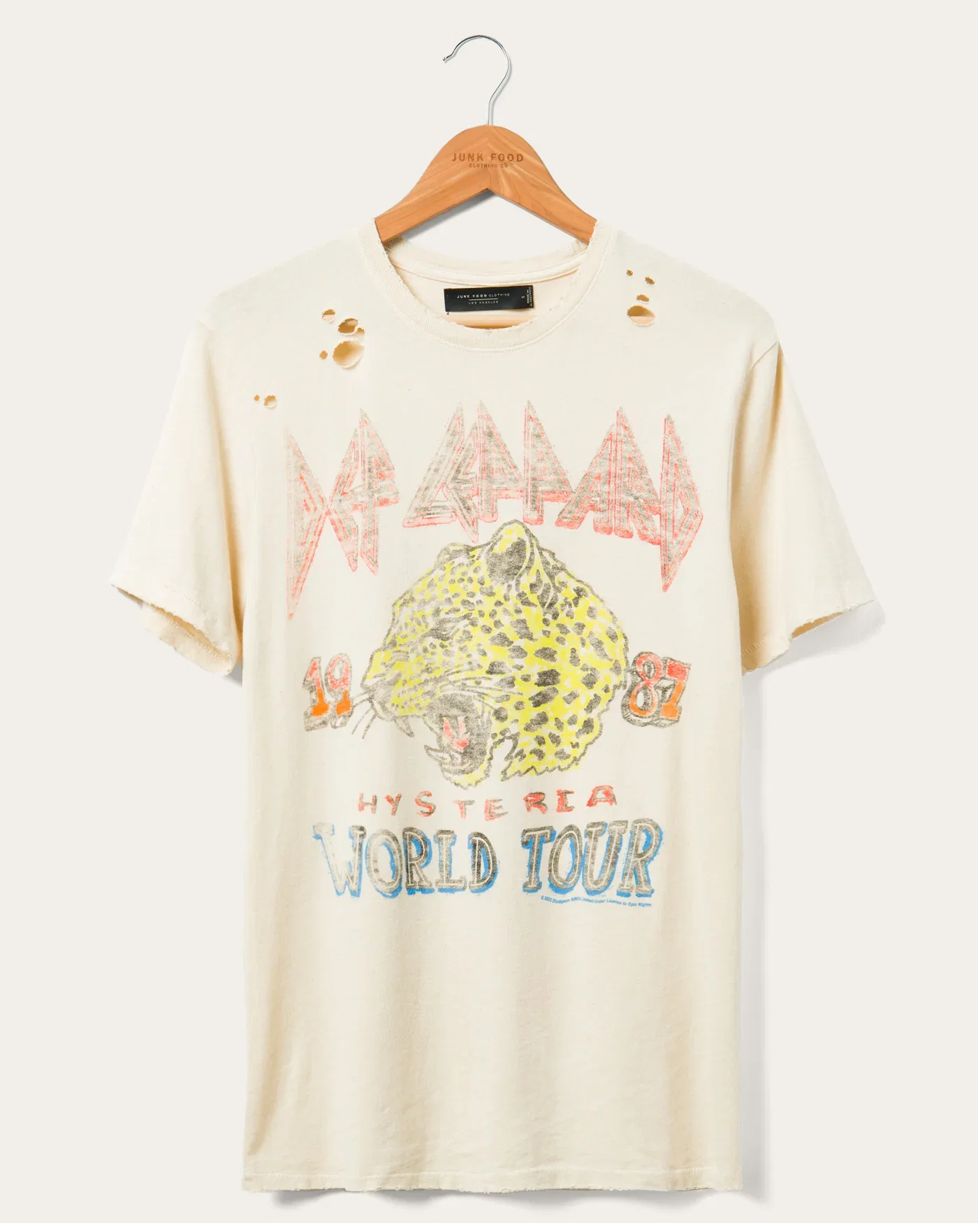 Image of Def Leppard Hysteria Vintage Destroy Tee