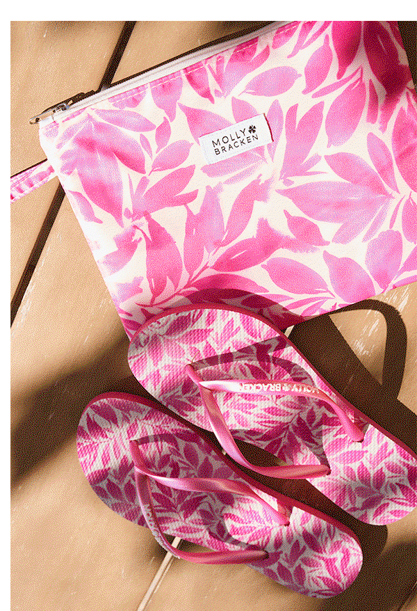 Les tongs imprimé Magenta