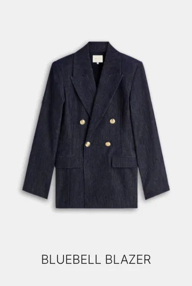 JV-BLUEBELL fitted blazer - dark blue chambray